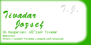 tivadar jozsef business card